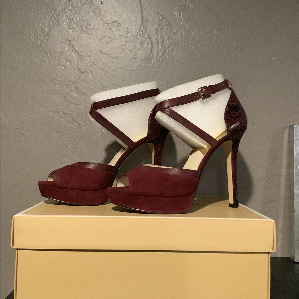 MICHAEL Michael Kors Red Heeled Shoes with Ankle Strap
